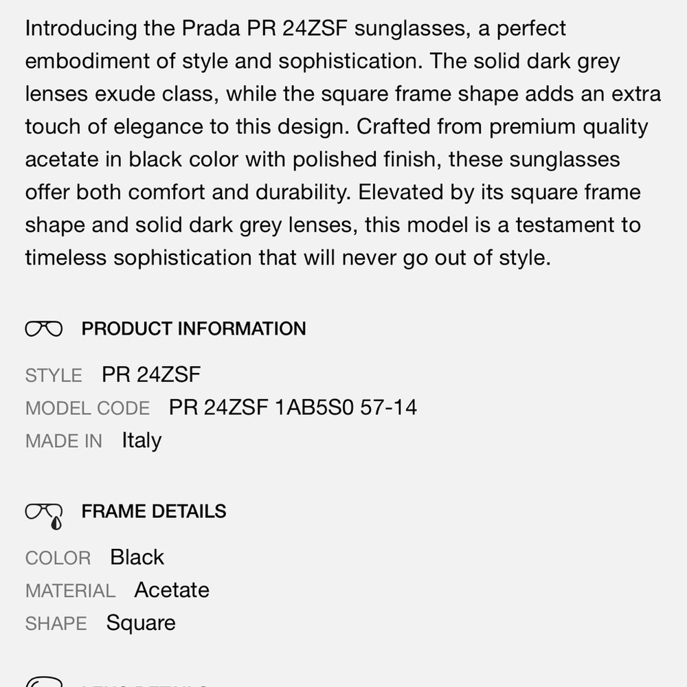 Prada Black Sunglasses for women - Picture 5 of 11